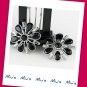 Gorgeous Black Color Snowflakes Rhinestone 2.7cm Stud Earrings (zz.111)