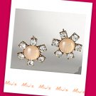 Floral Design with Rhinestone Simplicity 1.9cm Stud Earrings (zz.121)