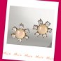 Floral Design with Rhinestone Simplicity 1.9cm Stud Earrings (zz.121)