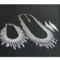 Miu's Sparkling Rhinestone Bride Necklace + Bracelet + Earrings Jewelry Set (mis.w2)