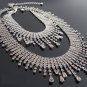 Miu's Sparkling Rhinestone Bride Necklace + Bracelet + Earrings Jewelry Set (mis.w2)