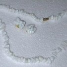 Unfinished Sea Stones Necklace with earings as studs