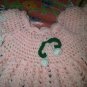 Crocheted/knitted Baby pink dress