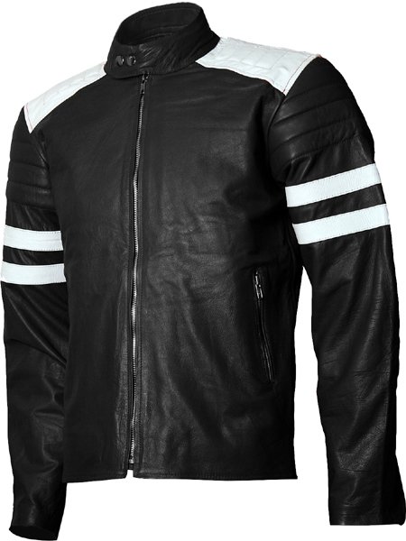 Fight Club FC Tyler Durden Black Brad Pitt Leather Jacket