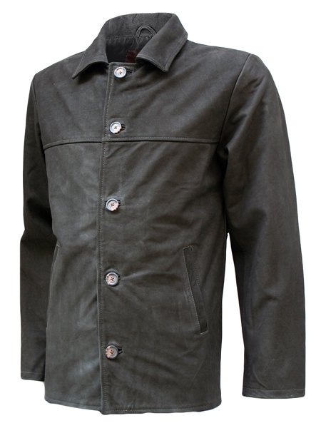 Vintage Look Nubuck Leather Blazer Mens - Sabre