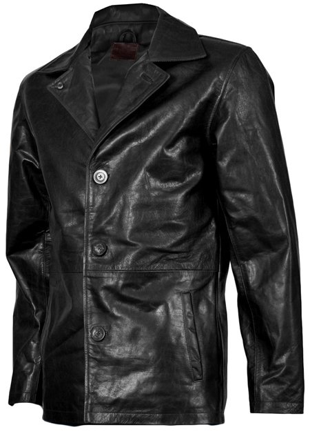 Beautiful Black Leather Blazer Men's - Udit