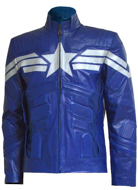 The Winter Soldier Blue Captain America Leather Jacket