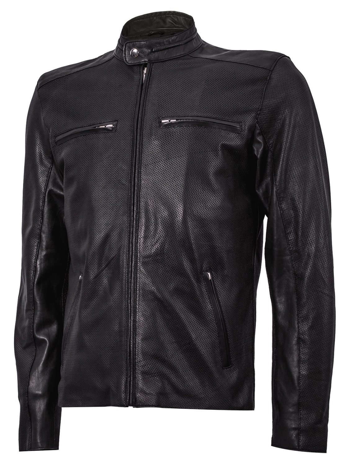 Summer Jacket - Cafe Racer Jacket in Black