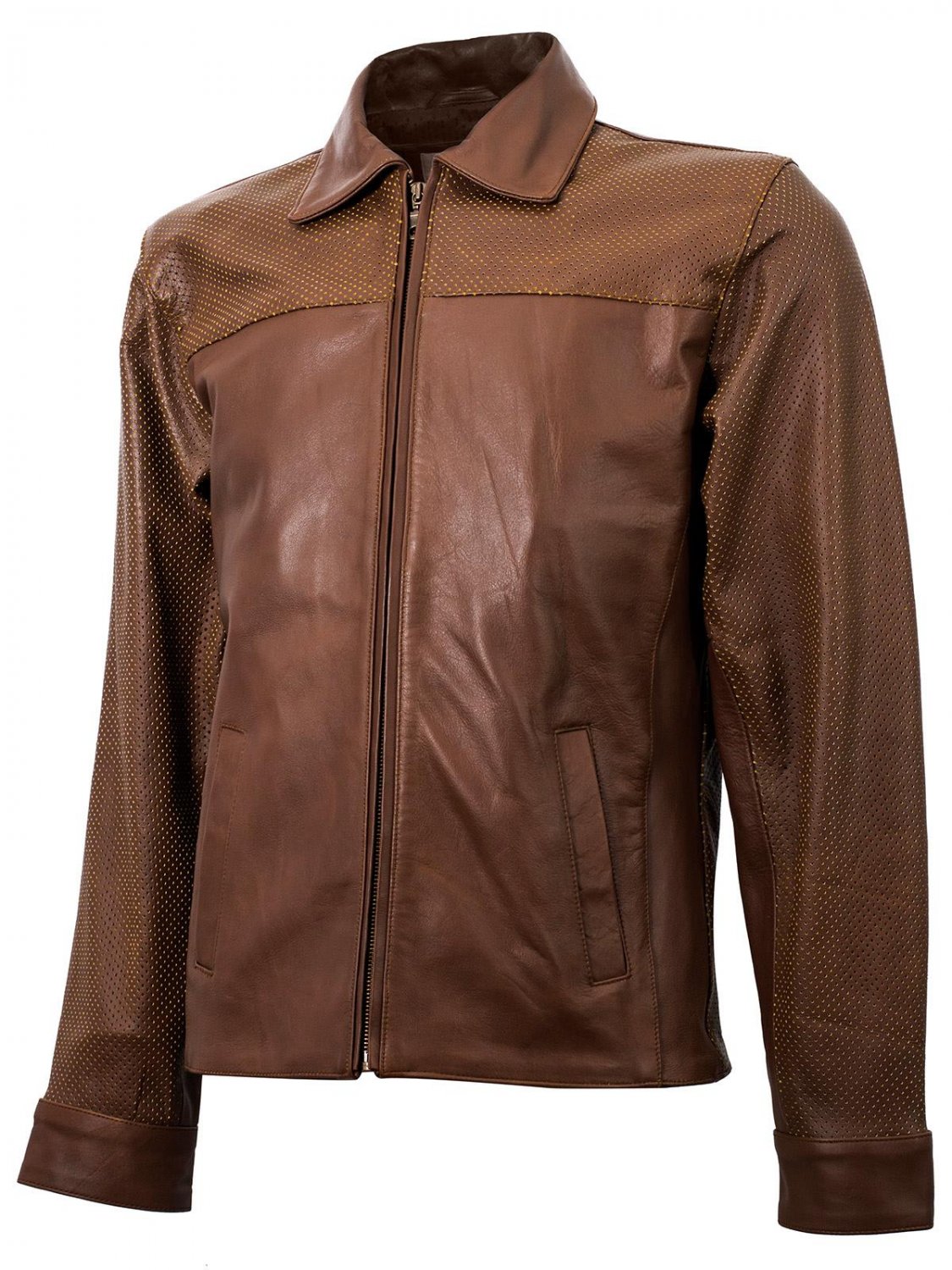 Summer Jacket -Vintage leather jacket in Tan