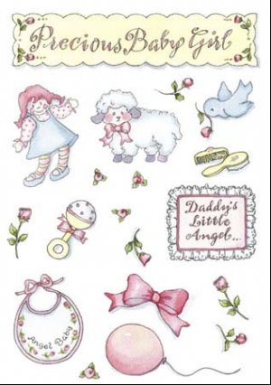 Baby Girl Scrapbook Stickers