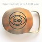 CBS Network Logo Vintage Oval Brass Belt Buckle