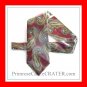 Oscar De La Renta Red Paisley Pattern Mens Necktie Tie