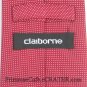 Vintage Claiborne Red White Dots Hand Made Mens Silk Necktie Tie