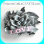 Rose 3D Heavy Metal Pink Enamel Metal Belt Buckle