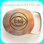 CBS Network Logo Vintage Oval Brass Belt Buckle