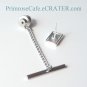 Silver color alloy Wave Block necktie tack clutch pin
