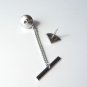 Vintage Swank Square Wave Silver color alloy necktie tack clutch pin
