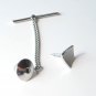 Vintage Swank Square Wave Silver color alloy necktie tack clutch pin