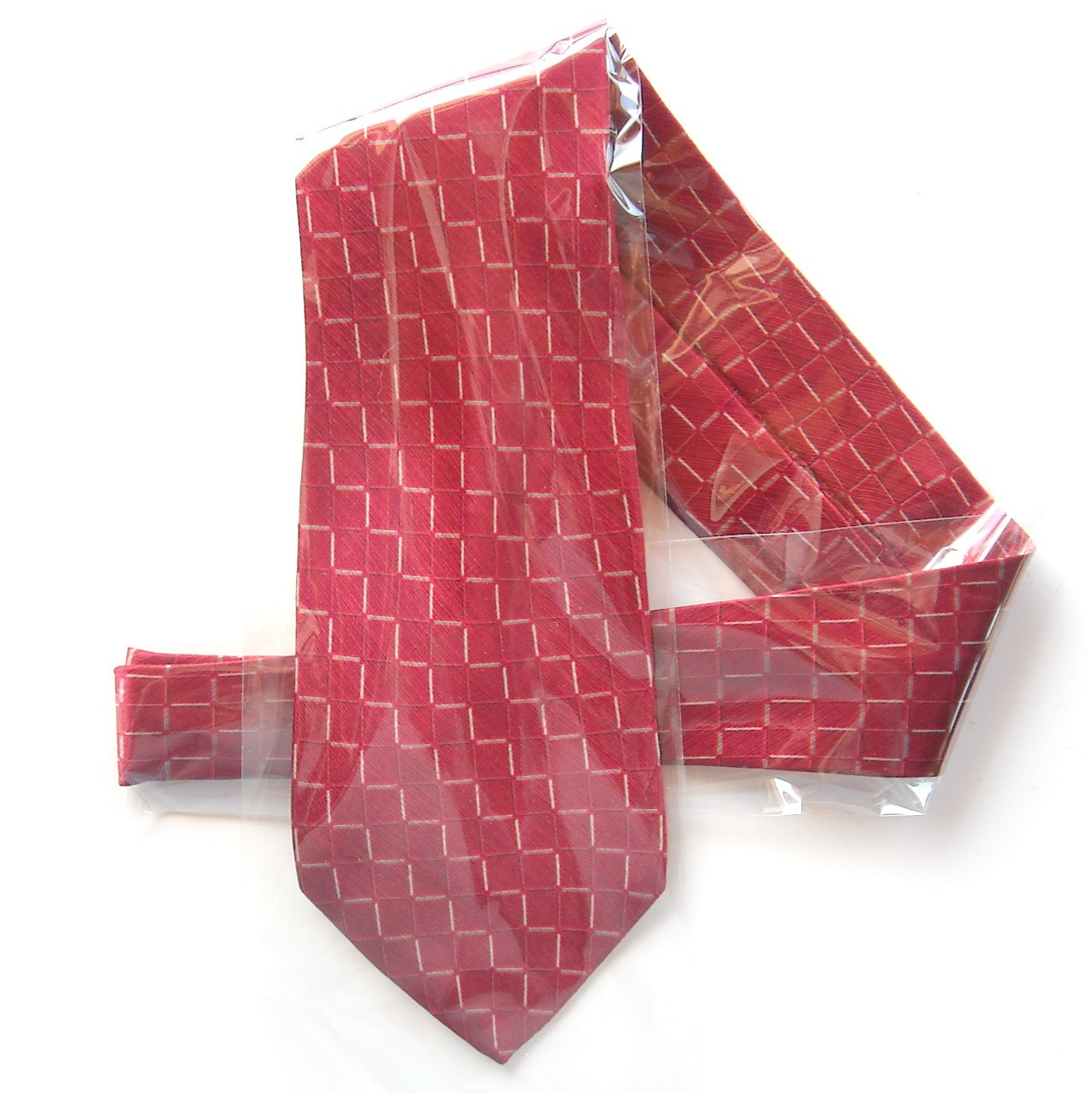 Stafford Executive Red Mens Silk Necktie Tie