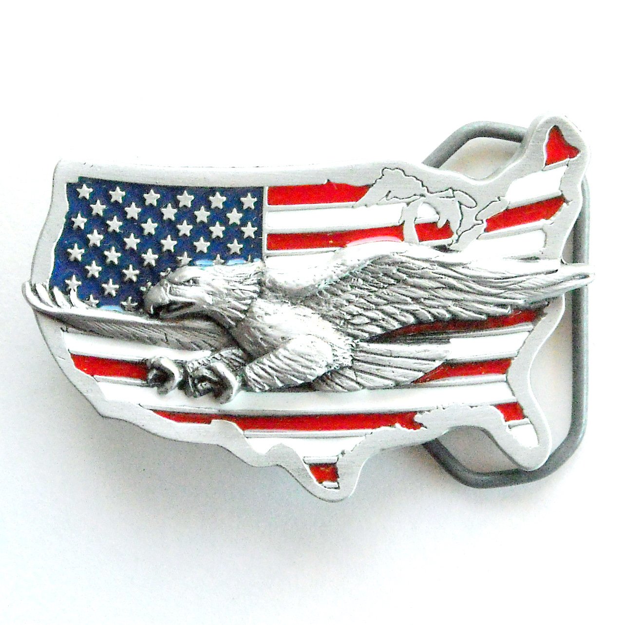 Flying Eagle America Flag 3D Great American Belt Buckle