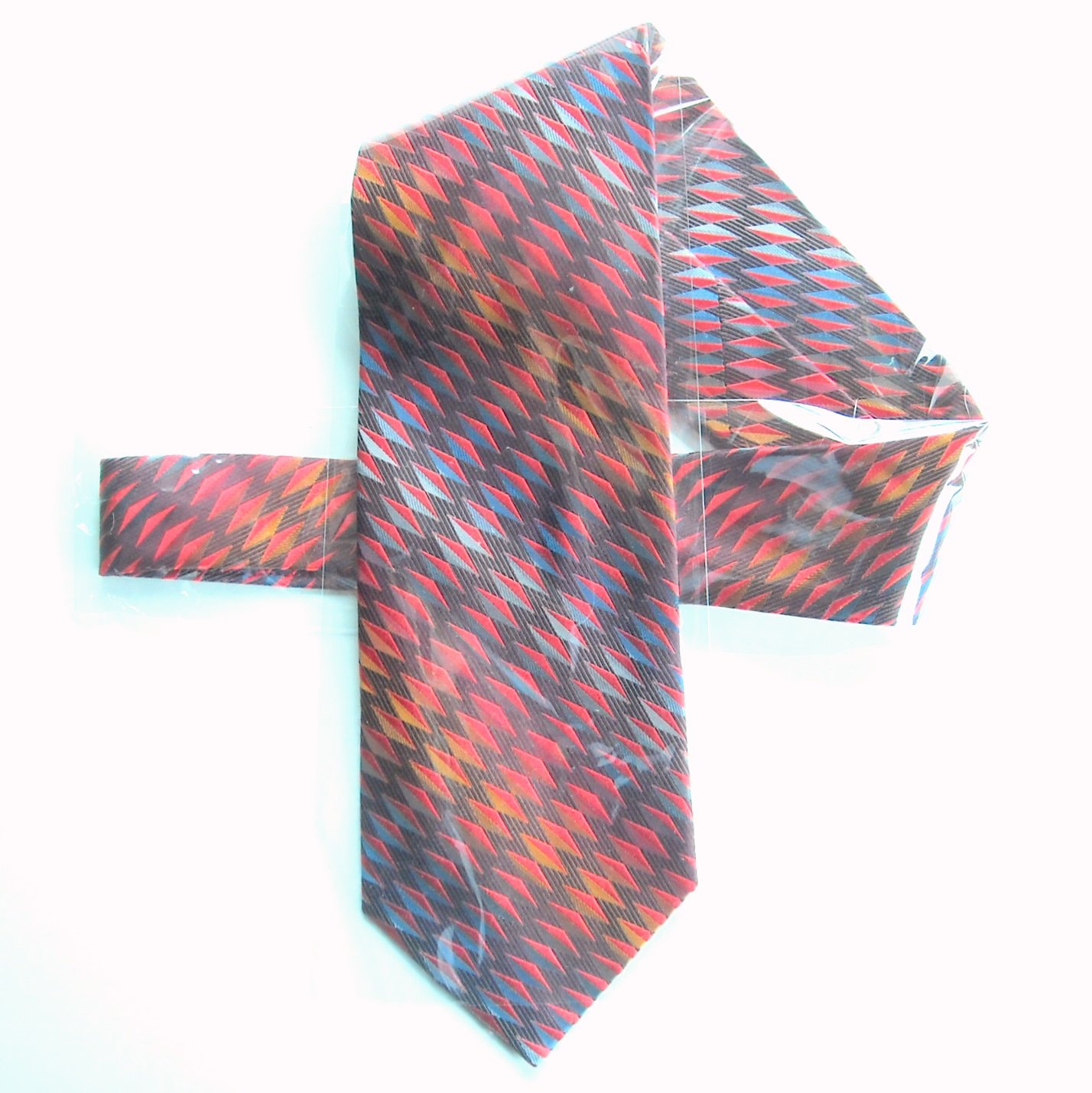 Brass Colored with Medallion Pattern Vintage Necktie Necktie Vintage Meeting Street Tie Silk Tie Hand Made Vintage Men/'s Tie
