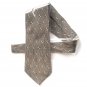 Croft & Barrow Brown Beige Geometric Design Mens Silk Necktie Tie