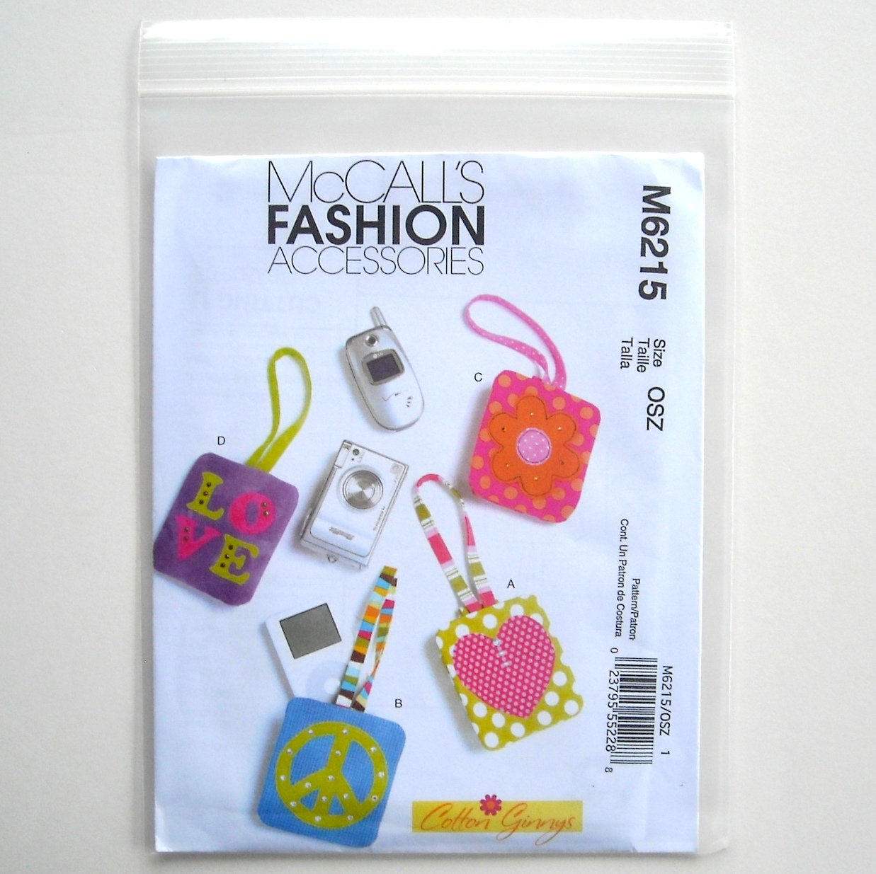 Cell Phone MP3 Player Cases McCalls Fashion Accessories Sewing Pattern M6215