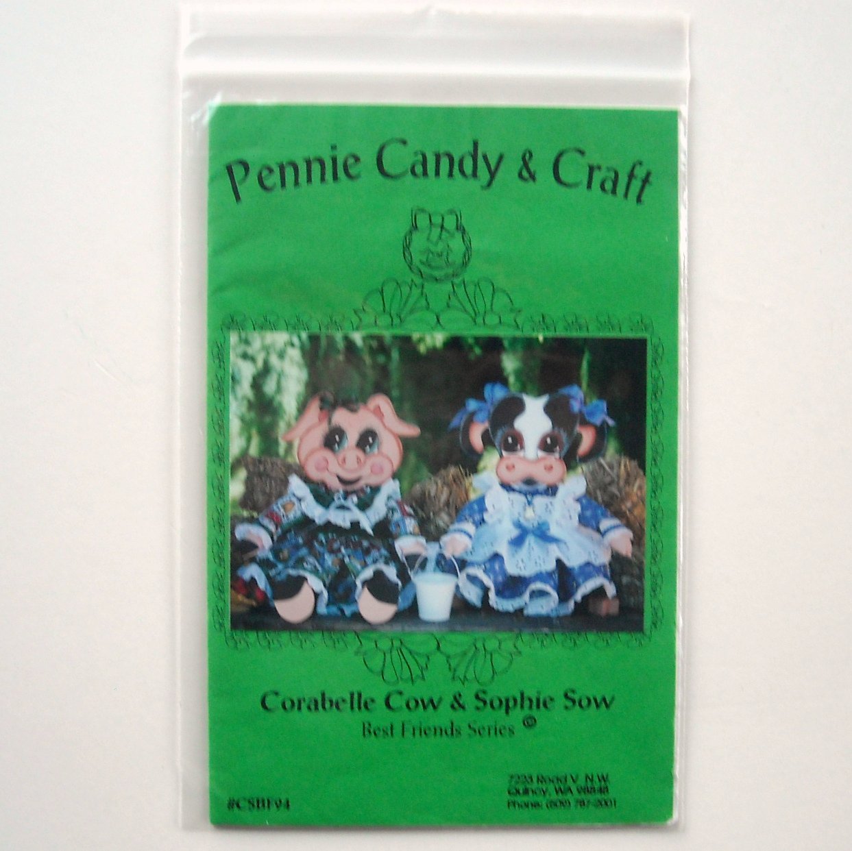 Pennie Candy & Craft Corabelle Cow Sophie Sow Dolls Crafts Pattern # CSBF94