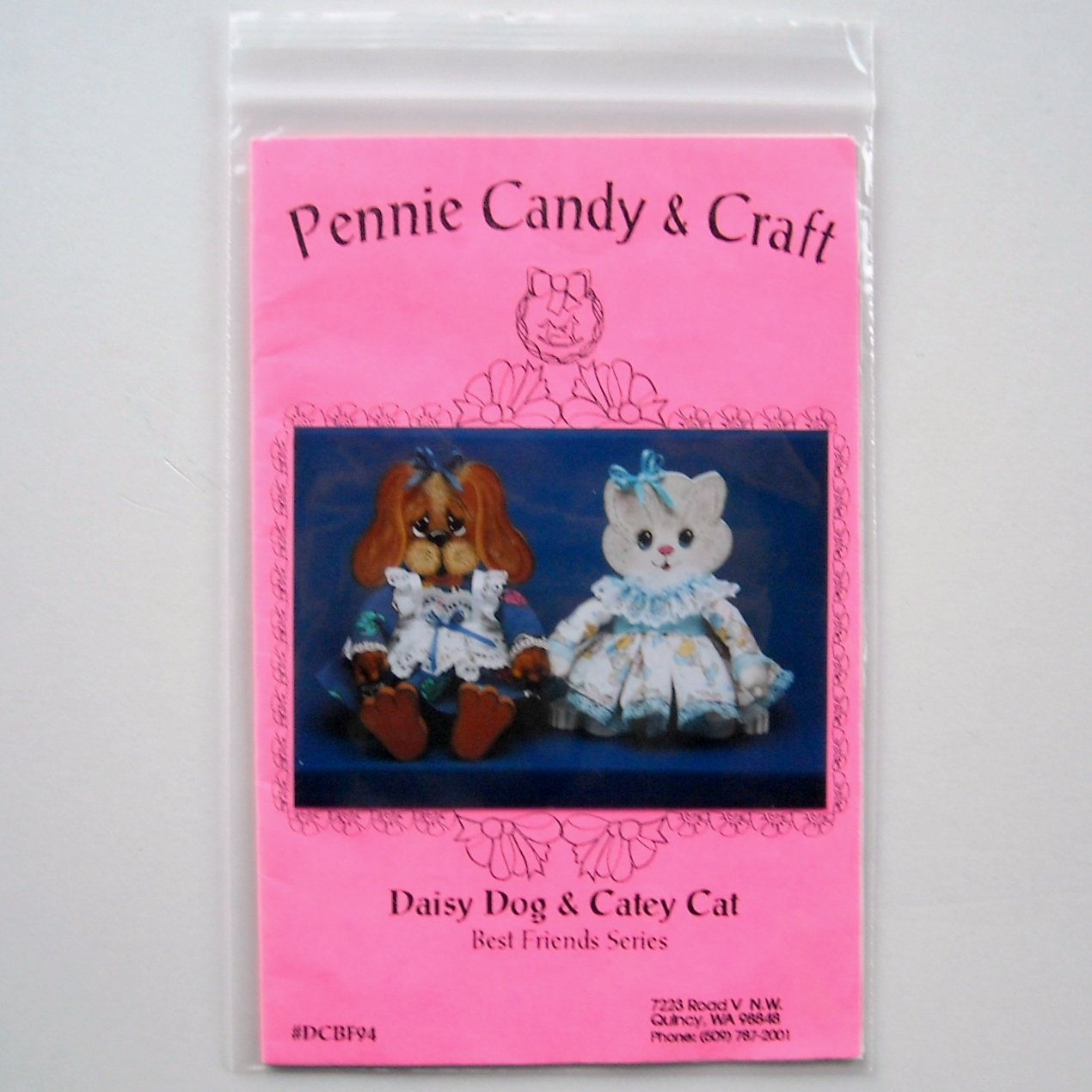Pennie Candy Daisy Dog Catey Cat Dolls Crafts Pattern # DCBF94