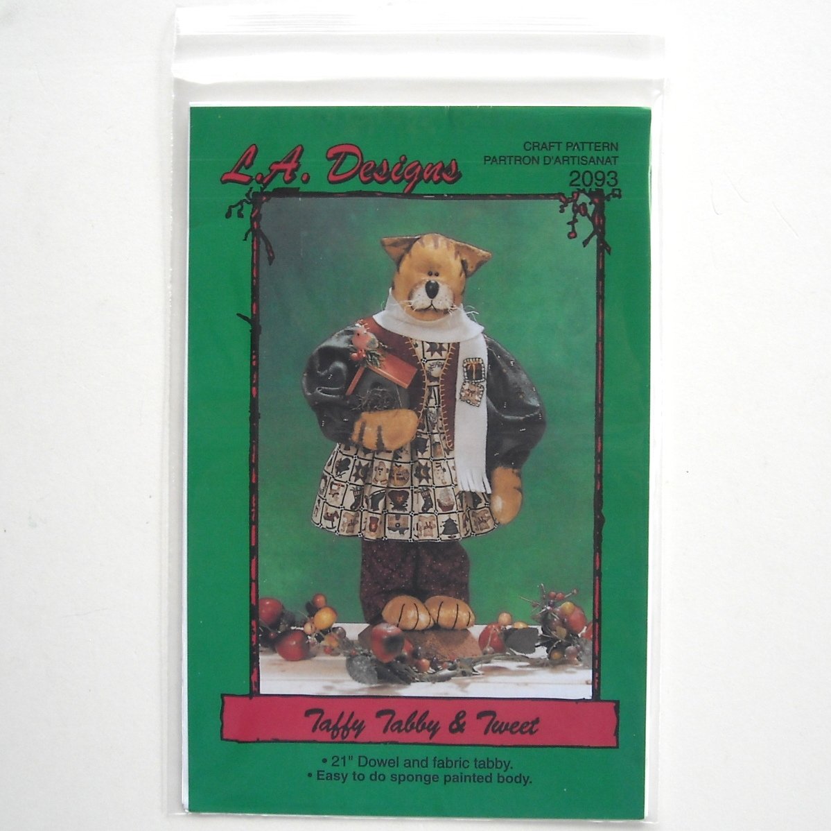 L.A. Design 1996 Taffy Tabby Tweet Doll Crafts pattern # 2093