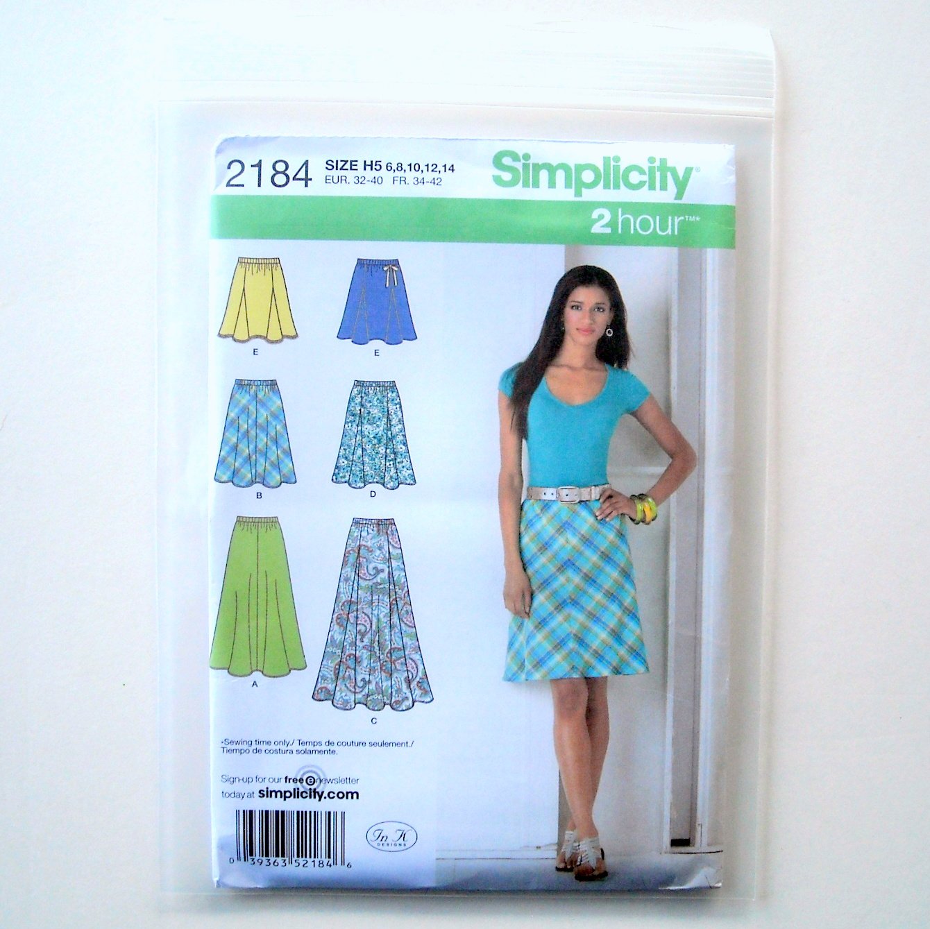Simplicity 2 Hour Misses Skirts Sewing Pattern 2184