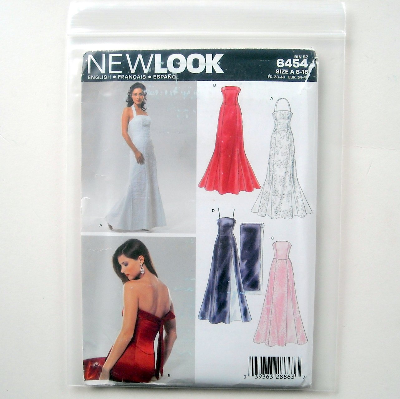 Misses Special Occasion Dresses Gowns Shawl Six Sizes Simplicity New Look  Sewing Pattern 6454