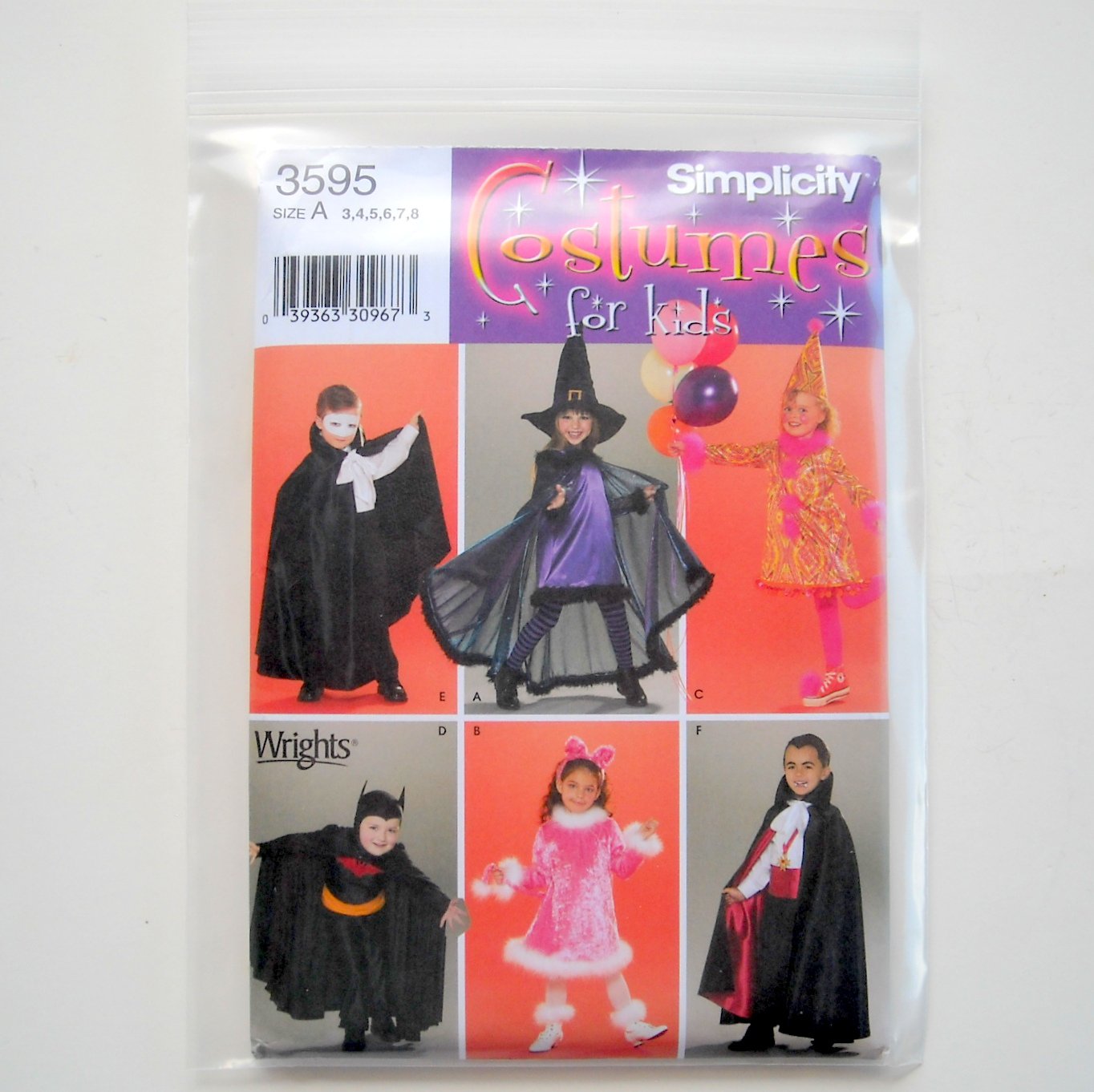Child Halloween Costumes Size 3 8 Simplicity Sewing Pattern 3595