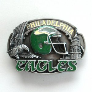 Philadelphia Eagles 3D Vintage NFL Siskiyou Pewter belt buckle