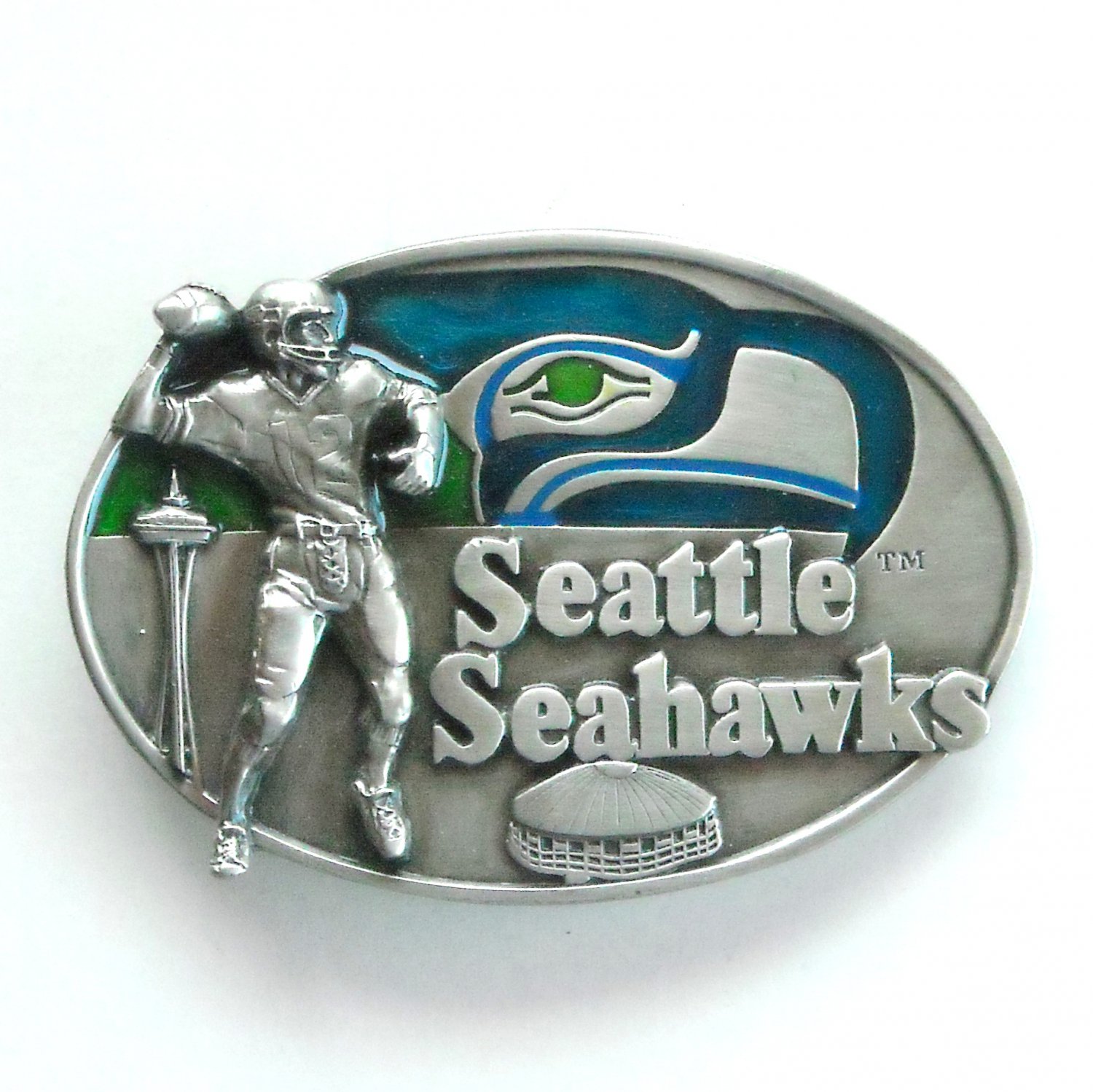 NFL, Accessories, Vintage Great American Products Nfl Seattle Seahawks Belt  Buckle