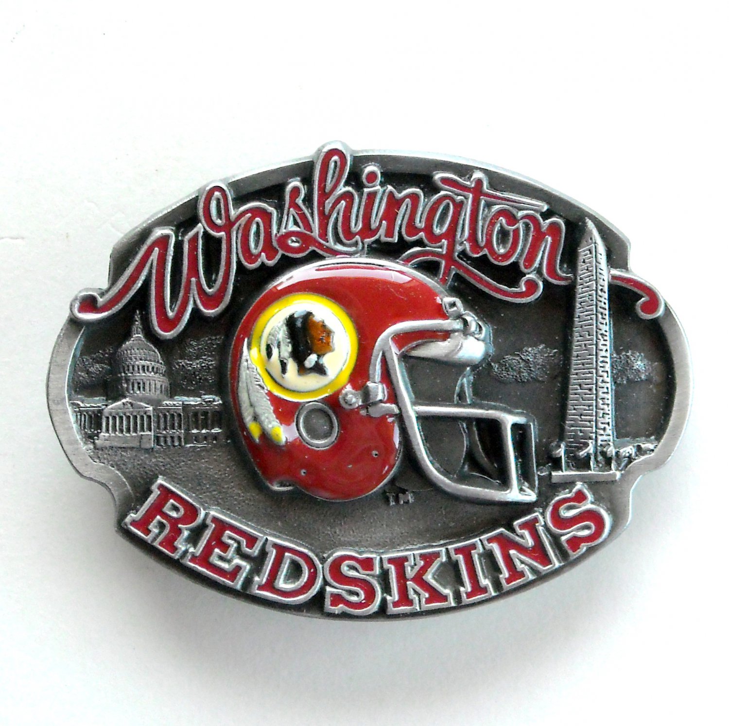 Washington Redskins 3D Vintage NFL Siskiyou Pewter belt buckle