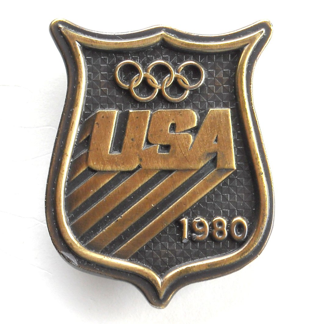 USA 1980 Olympic Games Vintage Bergamot Belt Buckle