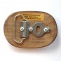 Flying Canada Goose Dale Larison Solid Walnut Wood Belt Buckle