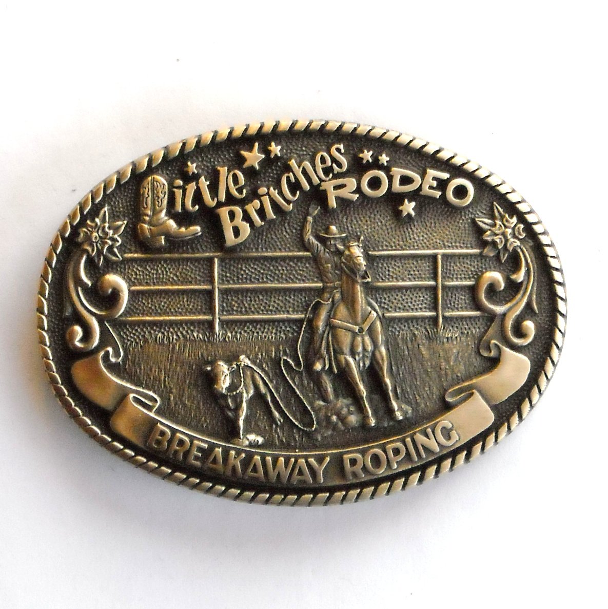 Little Britches Rodeo Breakaway Roping Tony Lama First Edition Belt Buckle