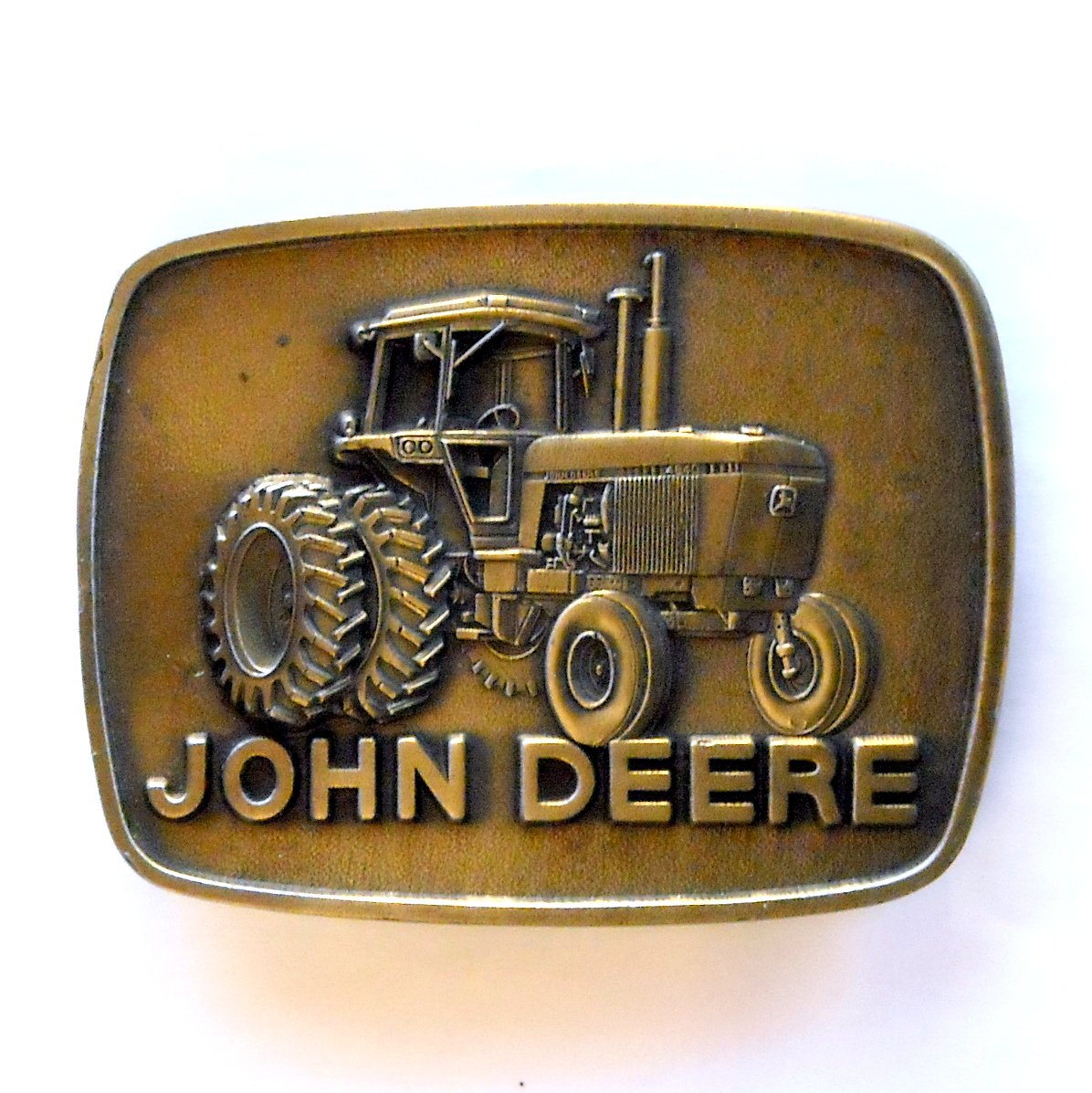 John Deere 1977 Tractor 4840 Vintage brass belt buckle