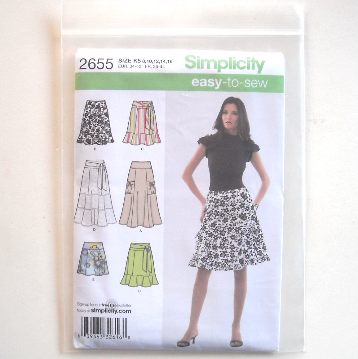 Misses Petite Skirt Easy To Sew Size K5 8 - 16 Simplicity Sewing ...