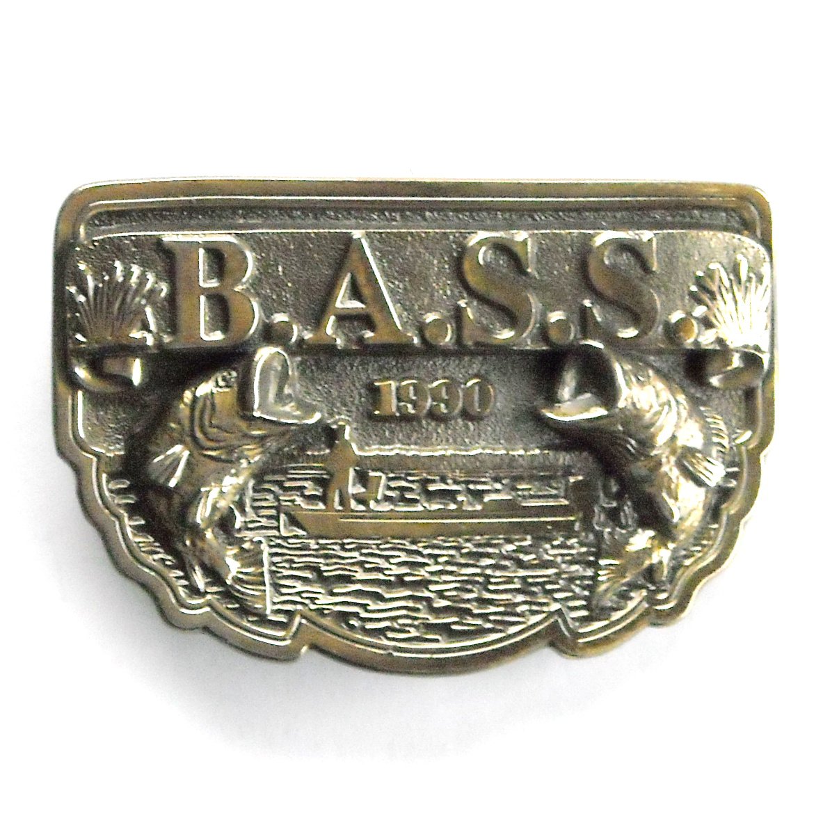 Boucle De Ceinture B.A.S.S. 20ème Anniversaire - Pêche - Vintage