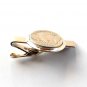Real Buffalo Nickel Coin Vintage Gold color Short Tie Slide Clip