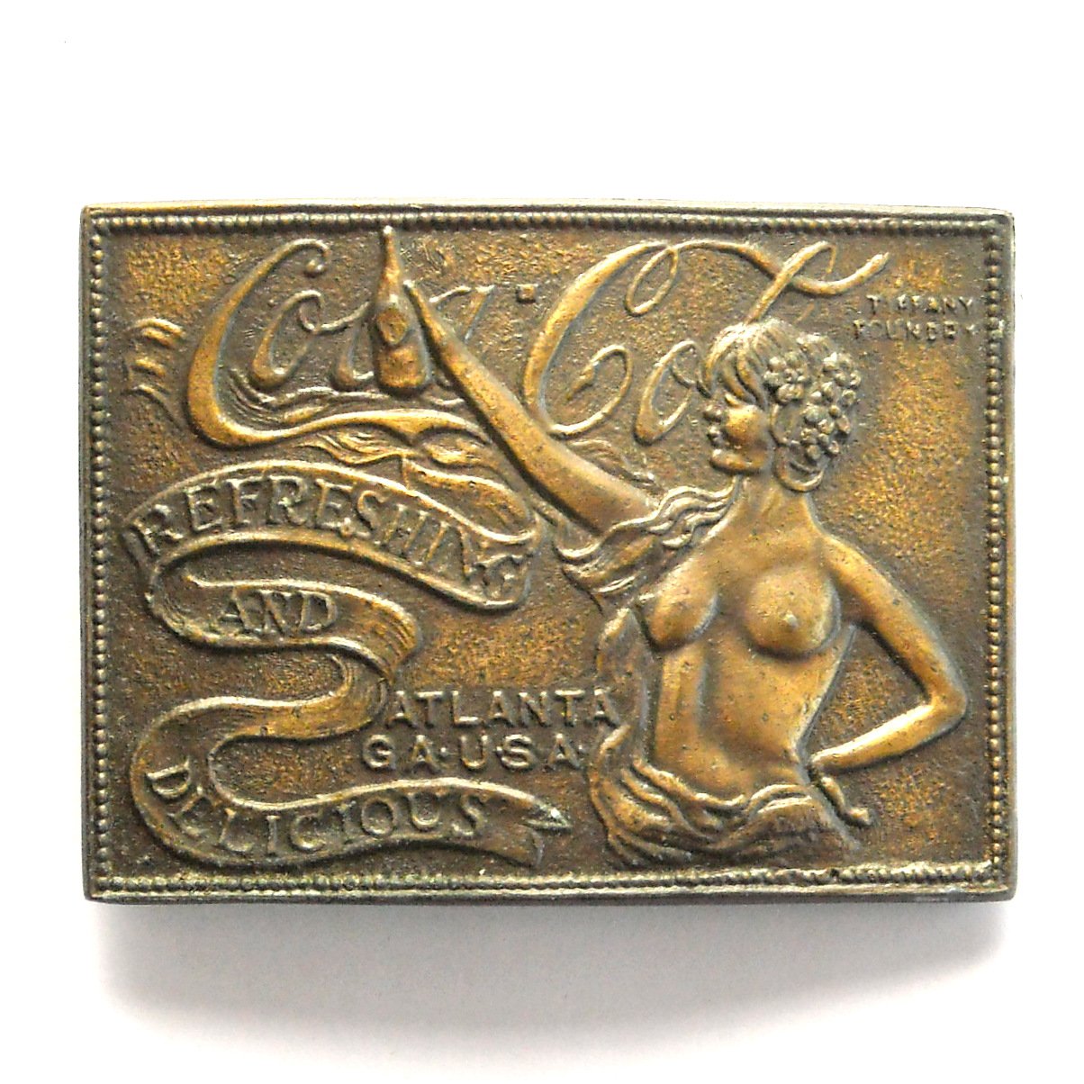 coca cola belt buckle tiffany foundry