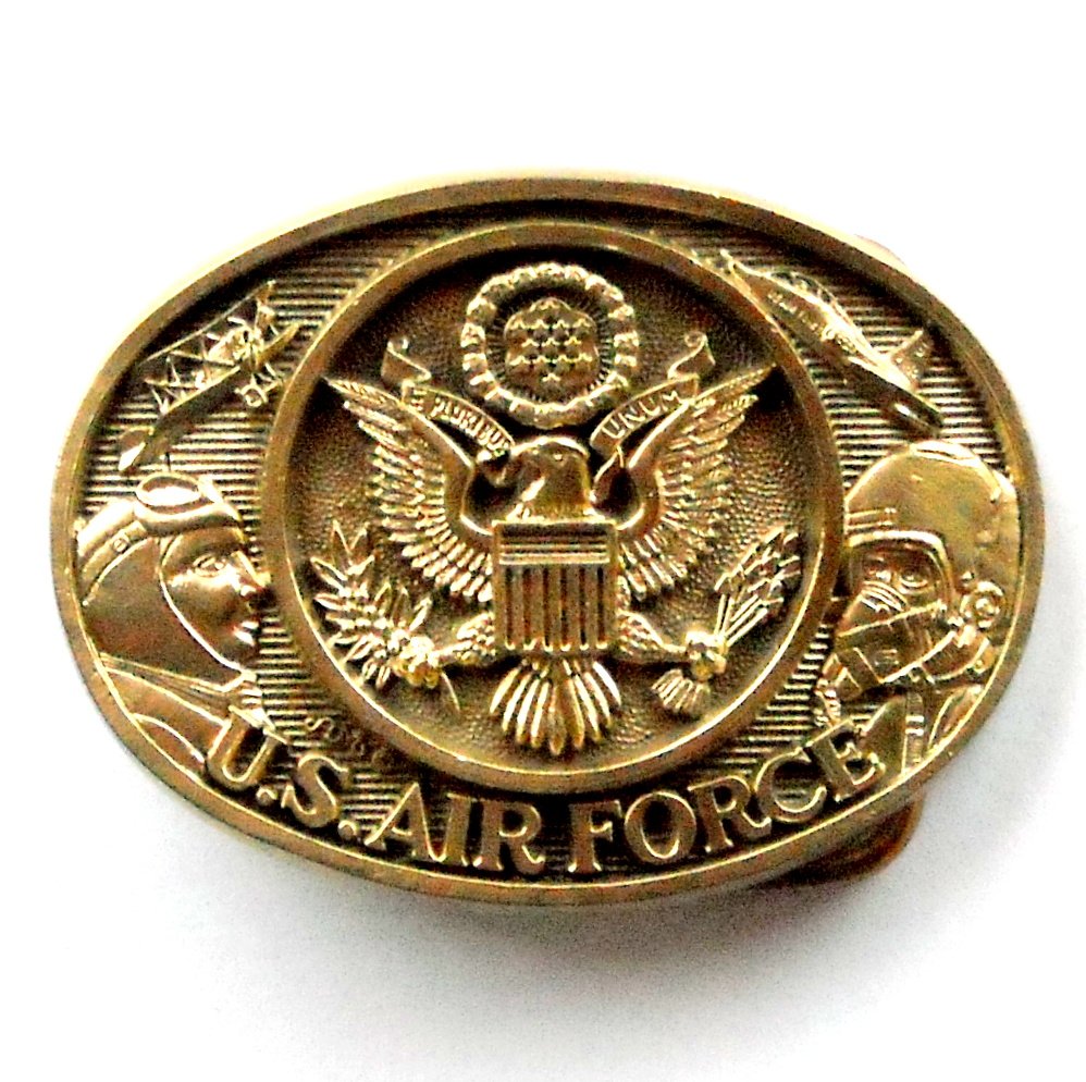 United States Air Force Solid Pewter Belt Buckle Military Patriotic 