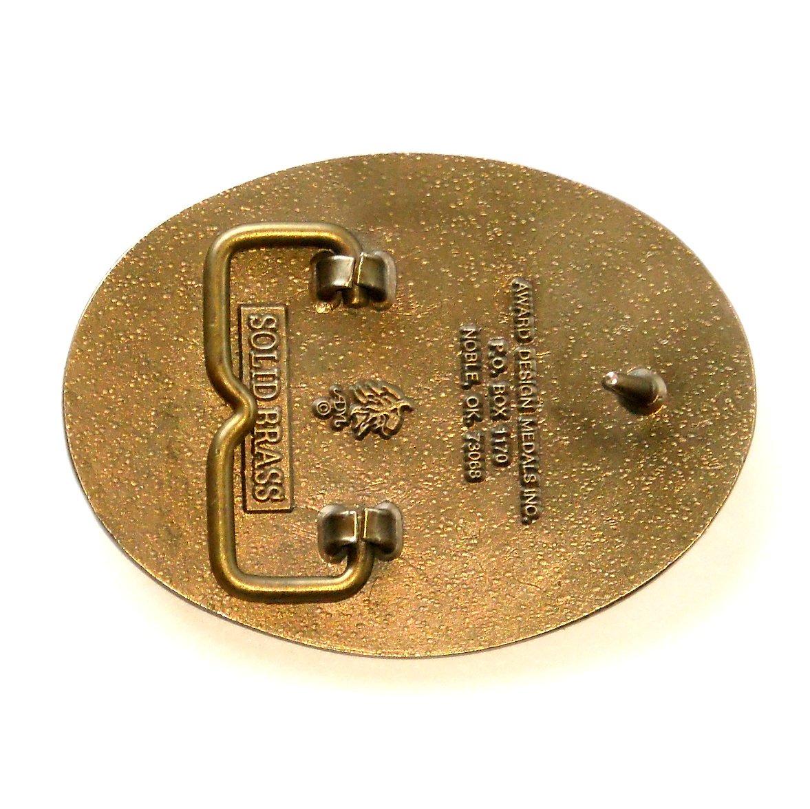 Hawaii State Seal Vintage ADM Solid Brass Belt Buckle