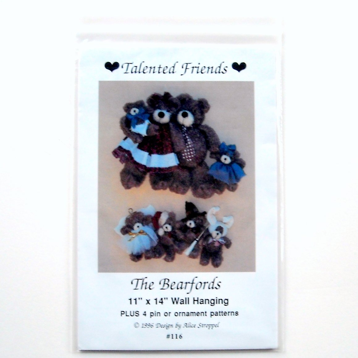 Talented Friends 1996 The Bearfords Wall Hanging Crafts Pattern # 116