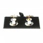 Gentlemens High Hat Silver Color 3D Cufflinks Boxed