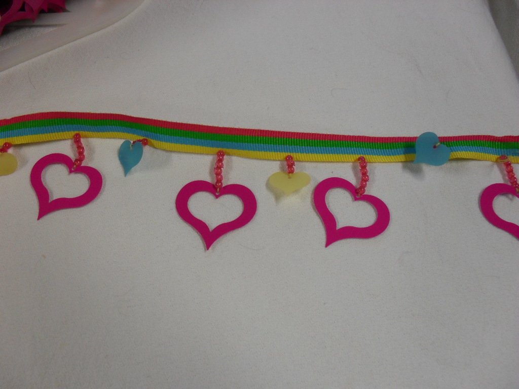 Disney Trim Dangle Sequin Hearts - 2" - by the yard