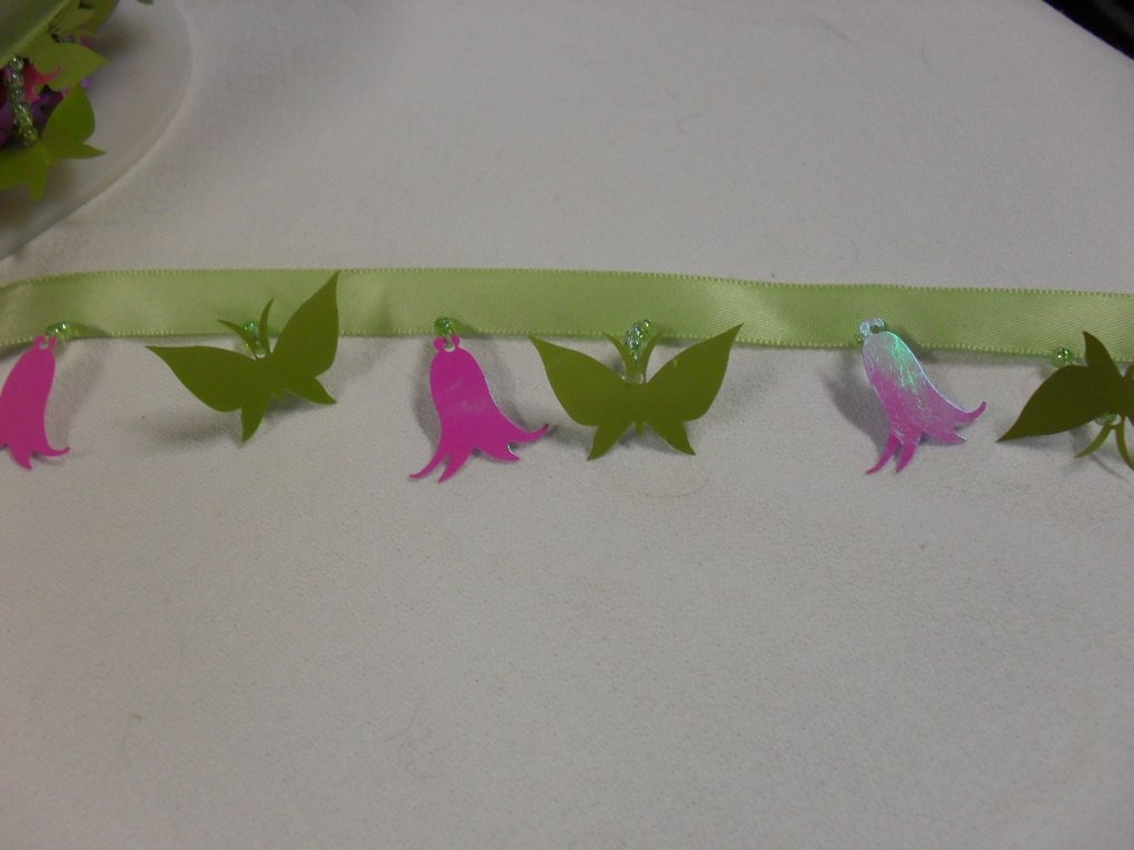 Disney Trim Dangle Sequin Tinkerbell Butterfly Flower - 1 1/2" - by the yard